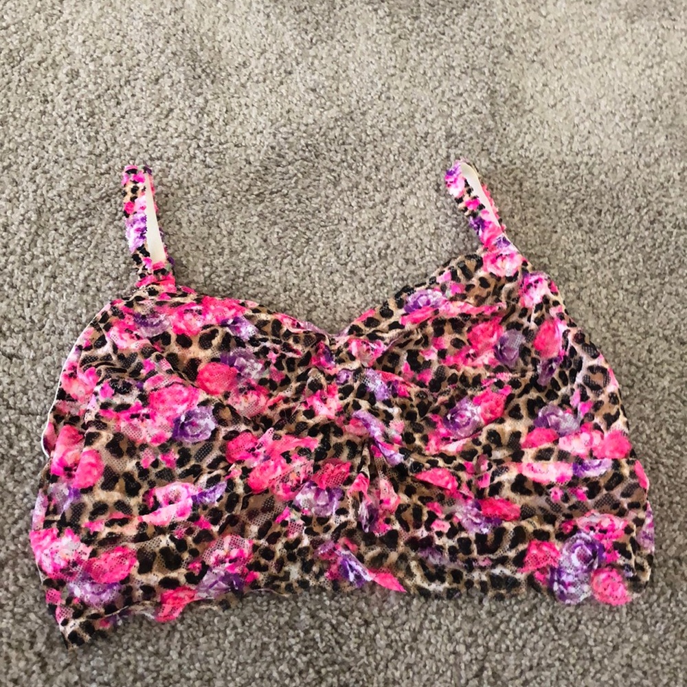 Victoria’s Secret Rose & Cheetah Print Bralette